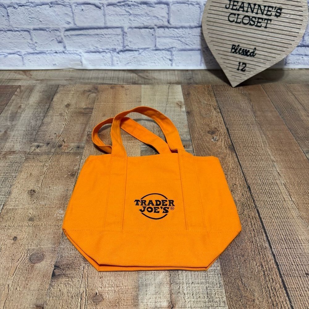 Trader Joe's trick or treat Mini Canvas Tote Bag Halloween Limited Edition